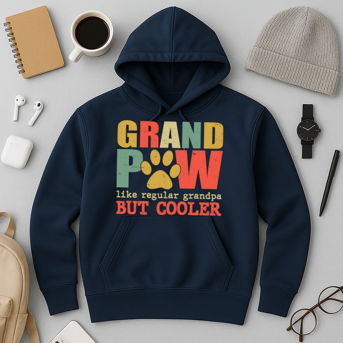 Grand Paw Like A Regular Grandpa But Cooler Vintage Hoodie
