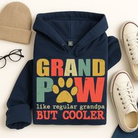 Grand Paw Like A Regular Grandpa But Cooler Vintage Hoodie