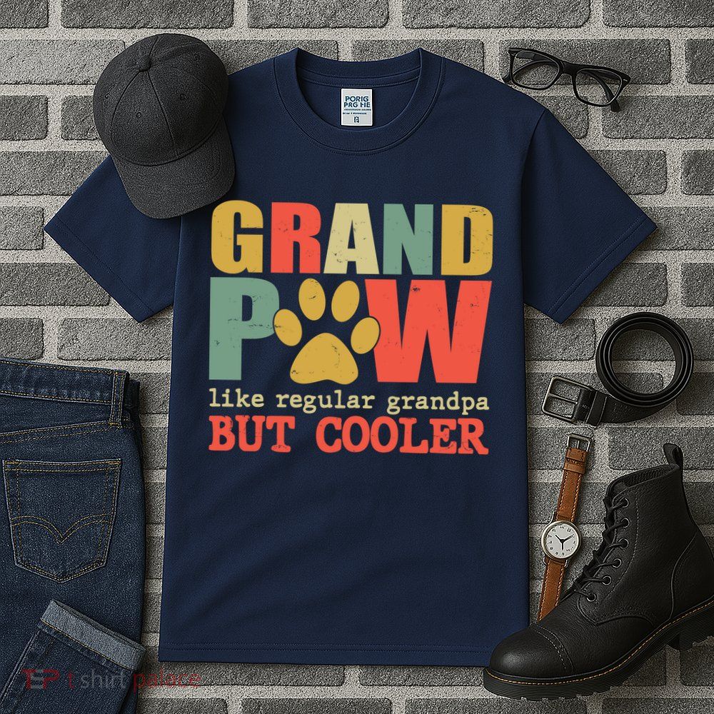 Grand Paw Like A Regular Grandpa But Cooler Vintage Tall T-Shirt