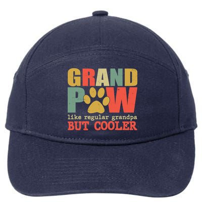 Grand Paw Like A Regular Grandpa But Cooler Vintage 7-Panel Snapback Hat