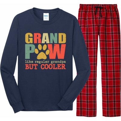 Grand Paw Like A Regular Grandpa But Cooler Vintage Long Sleeve Pajama Set