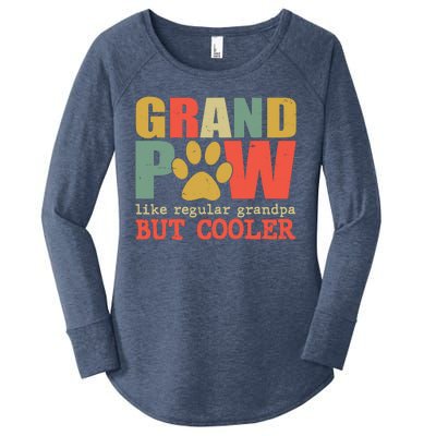 Grand Paw Like A Regular Grandpa But Cooler Vintage Women's Perfect Tri Tunic Long Sleeve Shirt