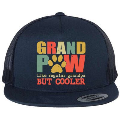 Grand Paw Like A Regular Grandpa But Cooler Vintage Flatbill Hat