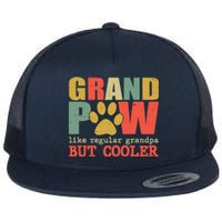 Grand Paw Like A Regular Grandpa But Cooler Vintage Flat Bill Trucker Hat