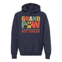 Grand Paw Like A Regular Grandpa But Cooler Vintage Premium Hoodie