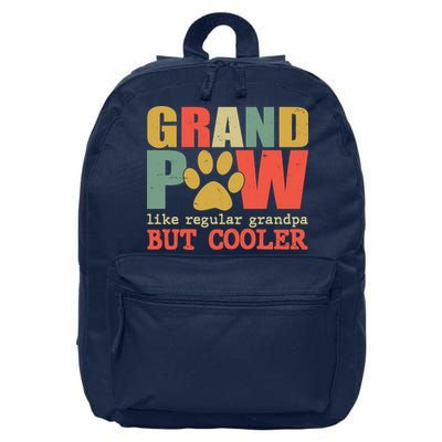 Grand Paw Like A Regular Grandpa But Cooler Vintage 16 in Basic Backpack