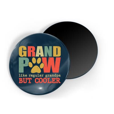 Grand Paw Like A Regular Grandpa But Cooler Vintage Magnet