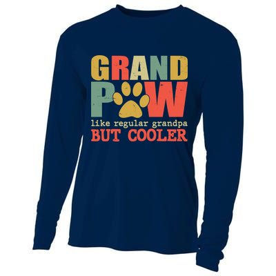 Grand Paw Like A Regular Grandpa But Cooler Vintage Cooling Performance Long Sleeve Crew