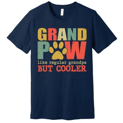 Grand Paw Like A Regular Grandpa But Cooler Vintage Premium T-Shirt