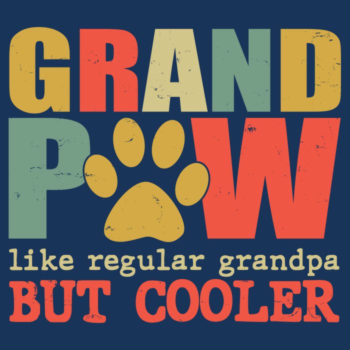 Grand Paw Like A Regular Grandpa But Cooler Vintage Premium T-Shirt