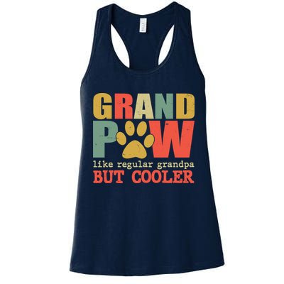 Grand Paw Like A Regular Grandpa But Cooler Vintage Womens Tank Top