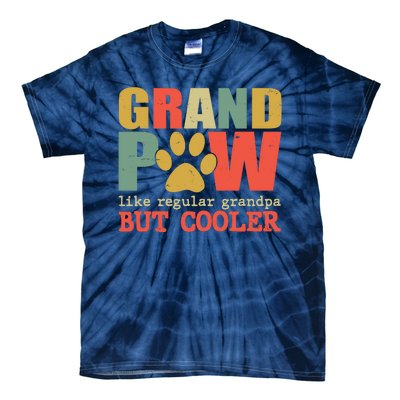 Grand Paw Like A Regular Grandpa But Cooler Vintage Tie-Dye T-Shirt