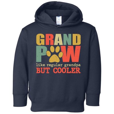 Grand Paw Like A Regular Grandpa But Cooler Vintage Toddler Hoodie