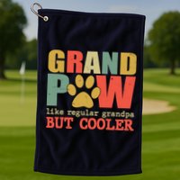 Grand Paw Like A Regular Grandpa But Cooler Vintage Golf Towel