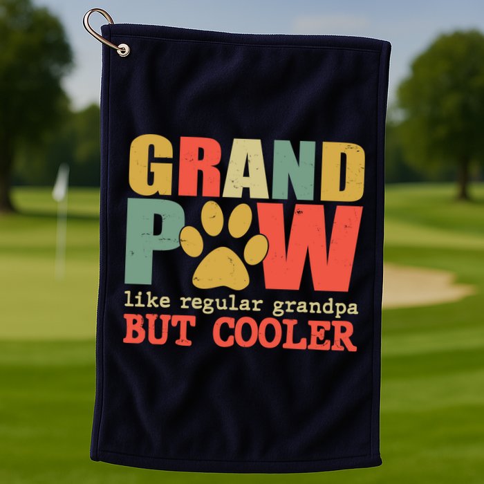 Grand Paw Like A Regular Grandpa But Cooler Vintage Golf Towel