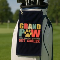 Grand Paw Like A Regular Grandpa But Cooler Vintage Golf Towel