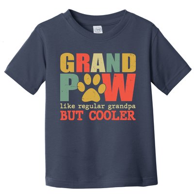 Grand Paw Like A Regular Grandpa But Cooler Vintage Toddler T-Shirt