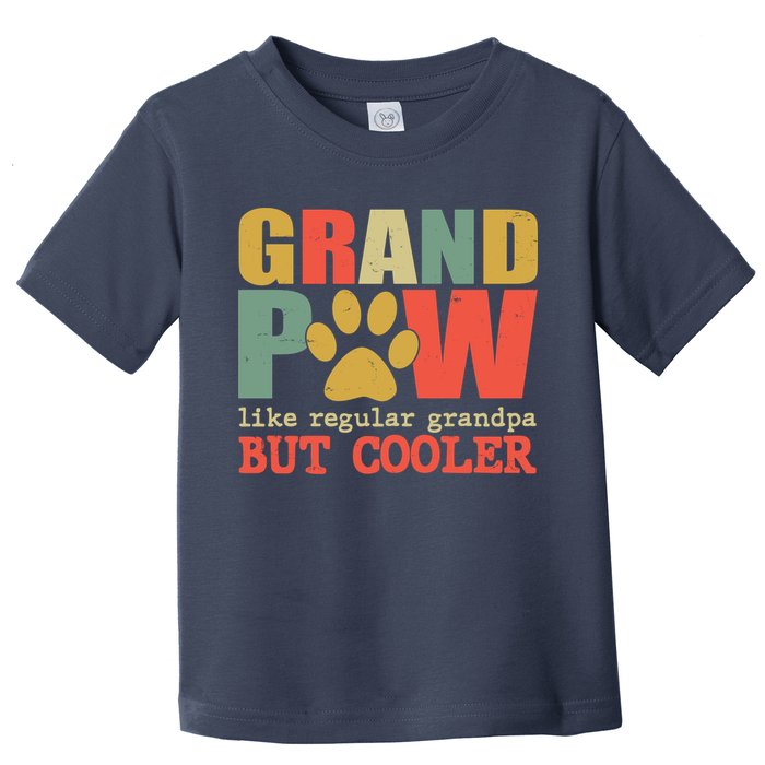 Grand Paw Like A Regular Grandpa But Cooler Vintage Toddler T-Shirt