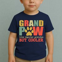 Grand Paw Like A Regular Grandpa But Cooler Vintage Toddler T-Shirt