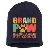 Grand Paw Like A Regular Grandpa But Cooler Vintage Short Acrylic Beanie