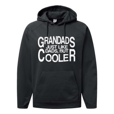 Grandads Just like Dad But Cooler Performance Fleece Hoodie