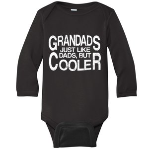 Grandads Just like Dad But Cooler Baby Long Sleeve Bodysuit