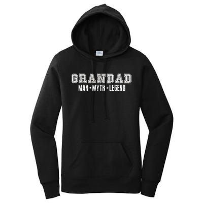 Granddad Man Myth Legend Women's Pullover Hoodie