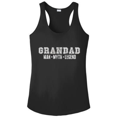 Granddad Man Myth Legend Ladies PosiCharge Competitor Racerback Tank
