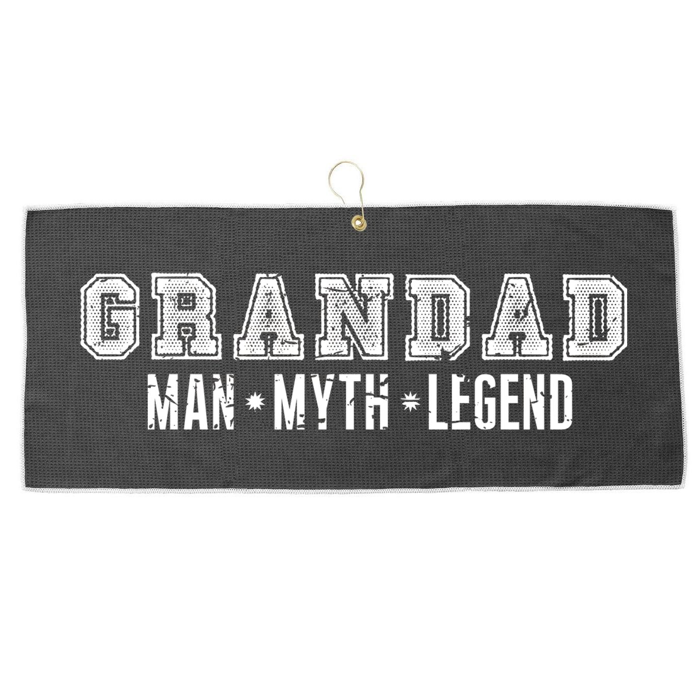 Granddad Man Myth Legend Large Microfiber Waffle Golf Towel