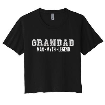 Granddad Man Myth Legend Crop Top