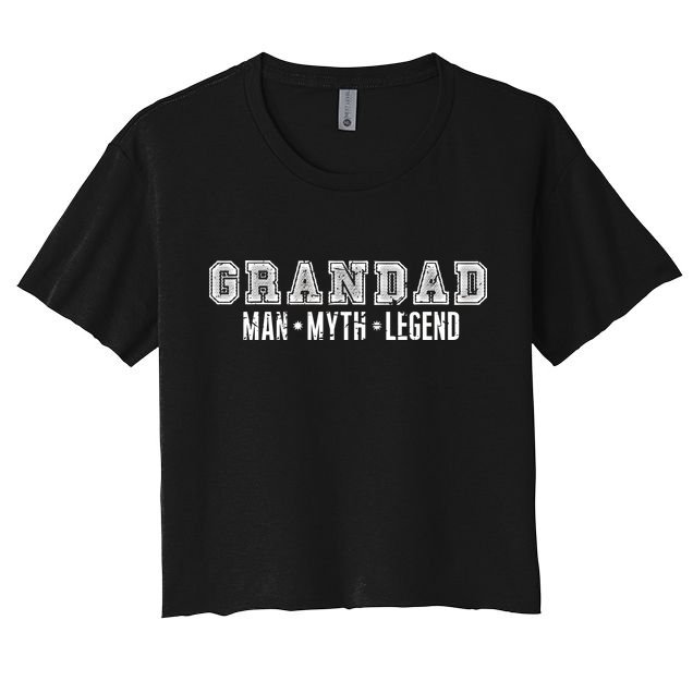 Granddad Man Myth Legend Crop Top