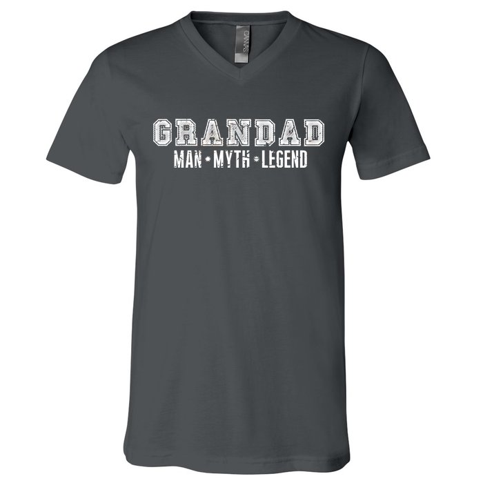 Granddad Man Myth Legend V-Neck T-Shirt