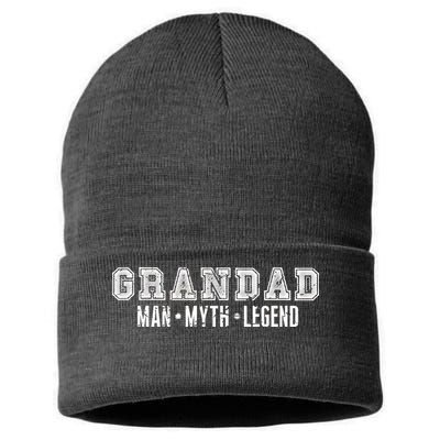 Granddad Man Myth Legend Sustainable Knit Beanie