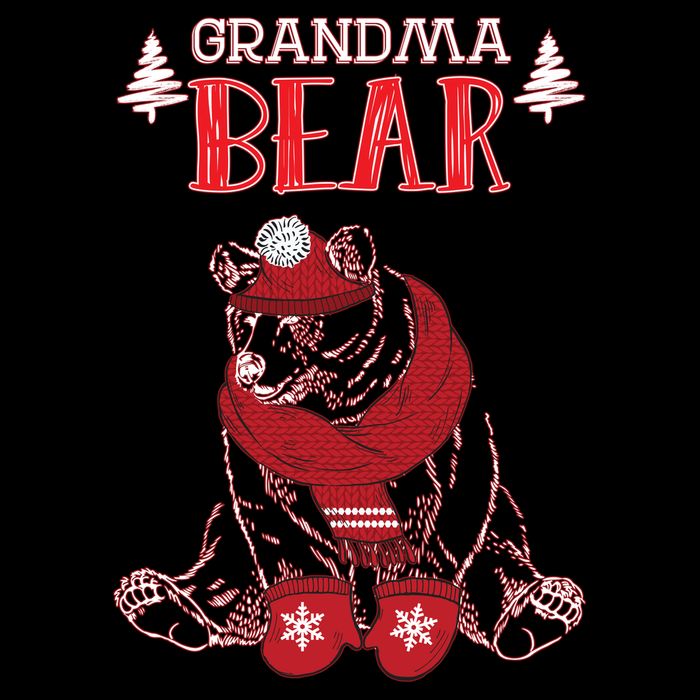 Grandma Bear Christmas Santa Family Matching Pajamas Cooling Performance Crew T-Shirt