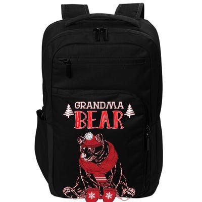 Grandma Bear Christmas Santa Family Matching Pajamas Impact Tech Backpack