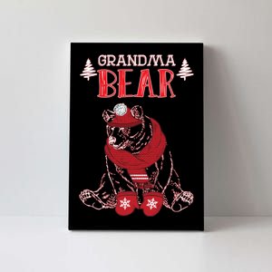 Grandma Bear Christmas Santa Family Matching Pajamas Canvas