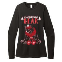 Grandma Bear Christmas Santa Family Matching Pajamas Womens CVC Long Sleeve Shirt