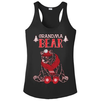 Grandma Bear Christmas Santa Family Matching Pajamas Ladies PosiCharge Competitor Racerback Tank