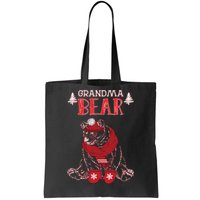 Grandma Bear Christmas Santa Family Matching Pajamas Tote Bag