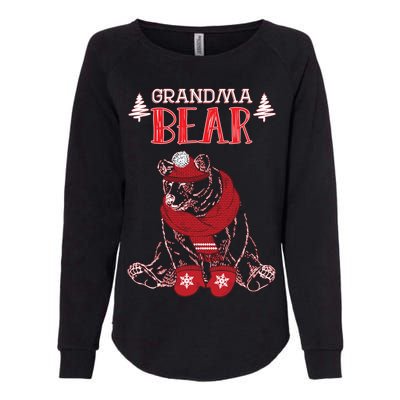 Grandma Bear Christmas Santa Family Matching Pajamas Womens California Wash Sweatshirt