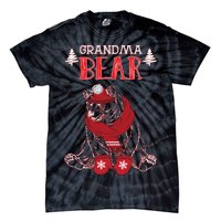 Grandma Bear Christmas Santa Family Matching Pajamas Tie-Dye T-Shirt