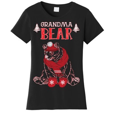 Grandma Bear Christmas Santa Family Matching Pajamas Women's T-Shirt