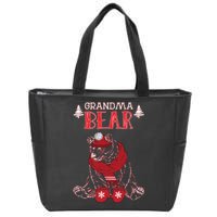 Grandma Bear Christmas Santa Family Matching Pajamas Zip Tote Bag