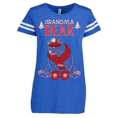 Grandma Bear Christmas Santa Family Matching Pajamas Enza Ladies Jersey Football T-Shirt