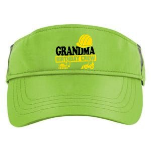 Grandma Birthday Crew Construction Party Adult Drive Performance Visor