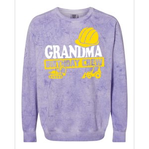 Grandma Birthday Crew Construction Party Colorblast Crewneck Sweatshirt