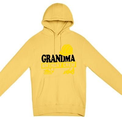 Grandma Birthday Crew Construction Party Premium Pullover Hoodie