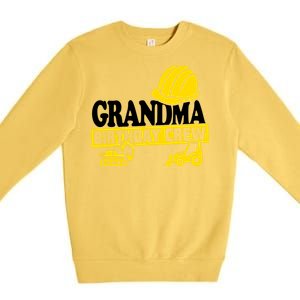 Grandma Birthday Crew Construction Party Premium Crewneck Sweatshirt