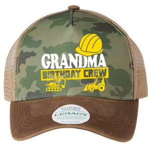 Grandma Birthday Crew Construction Party Legacy Tie Dye Trucker Hat