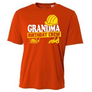 Grandma Birthday Crew Construction Party Cooling Performance Crew T-Shirt